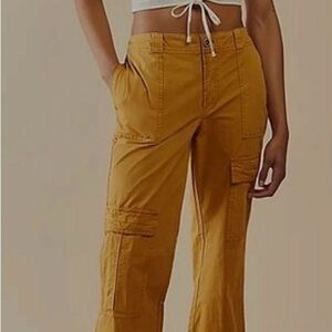 Women's Mustard Cargo Pants
